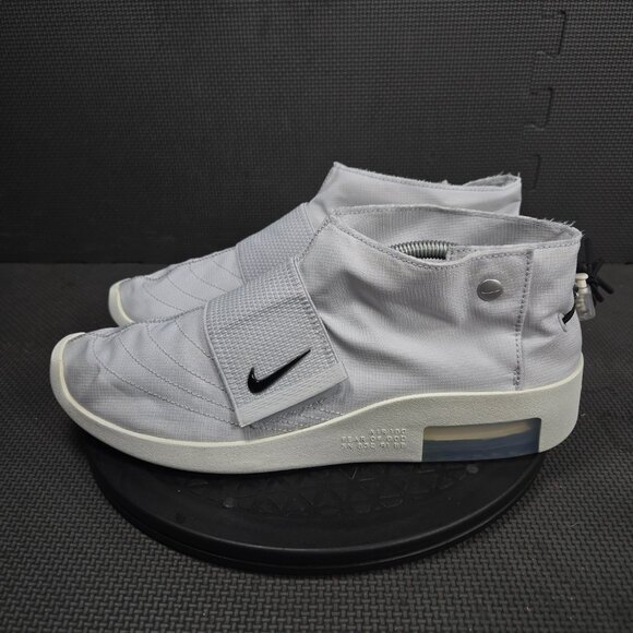 Nike Air Fear of God Moc Shoes Mens Size 11 Pure Platinum Gray Strap AT8086-007 - Picture 3 of 9